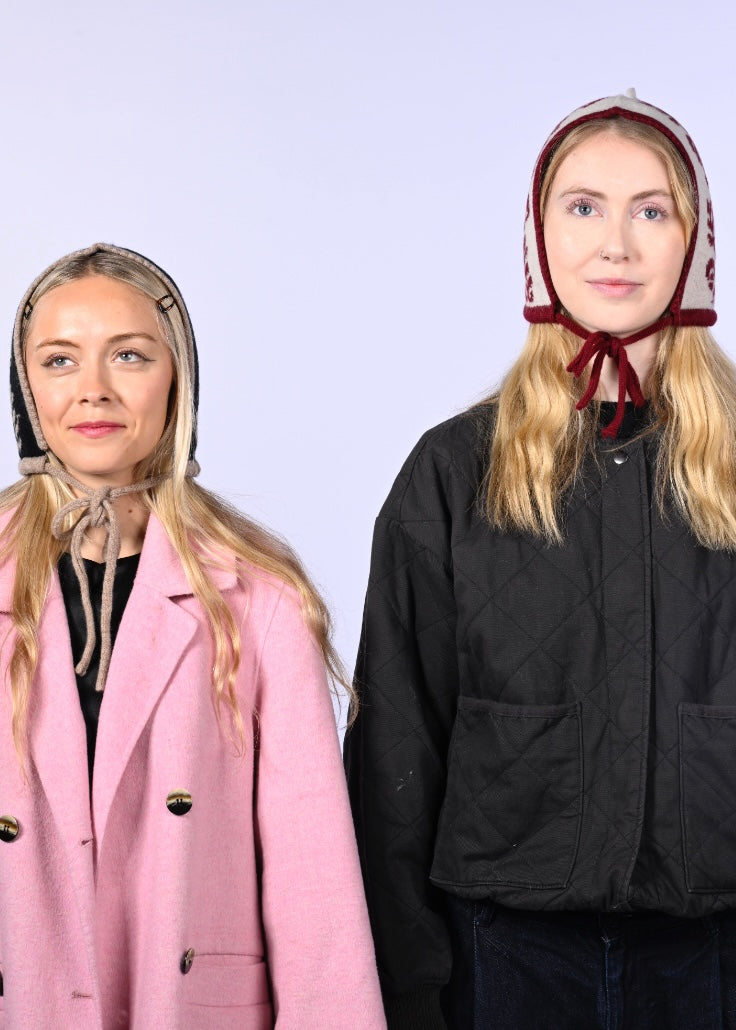 Knitted Cashmere Bonnet - “Toadstool Magic” Pixie Hood