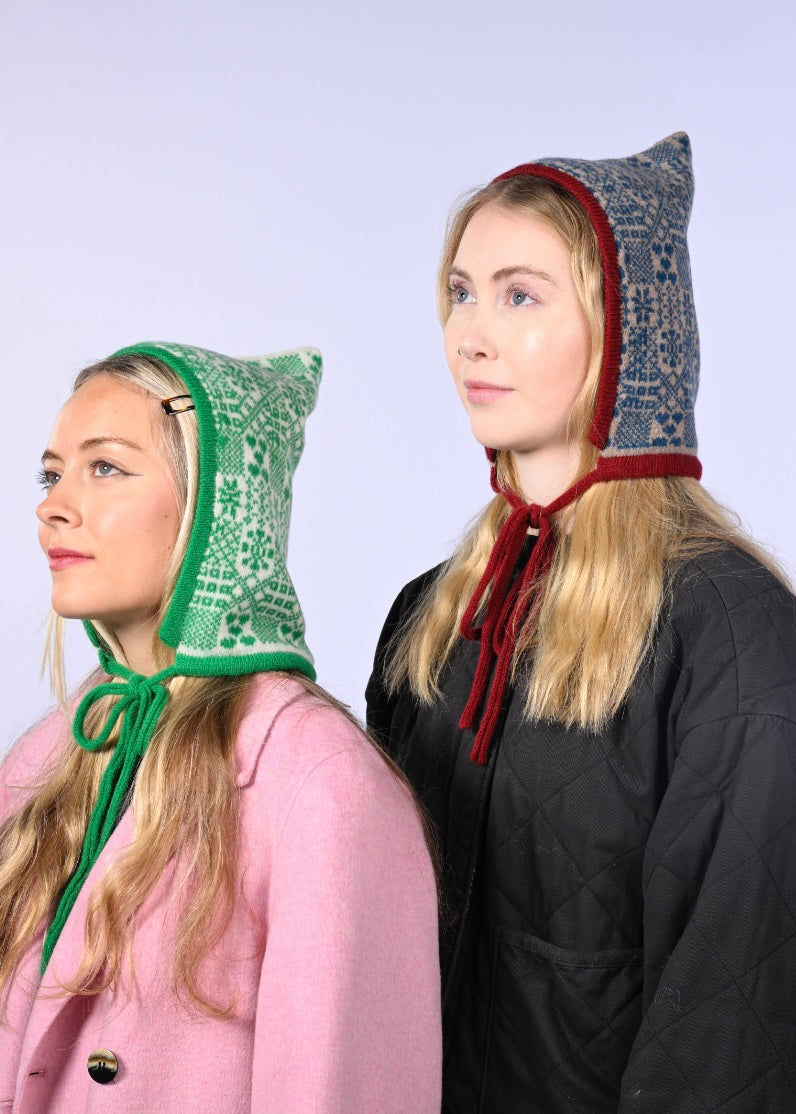 Cashmere Knitted Hood - The Goddess Brigid Pixie Hood