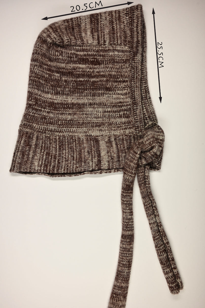 Mohair Bow Bonnet - in Burgundy