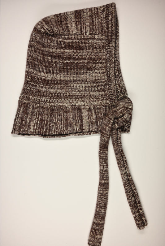 Mohair Bow Bonnet - in Burgundy