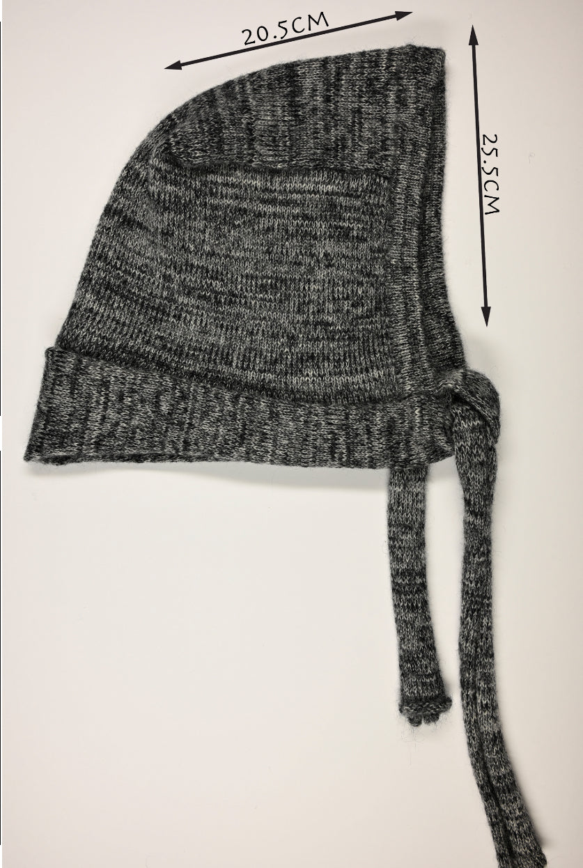 Mohair knitted hood