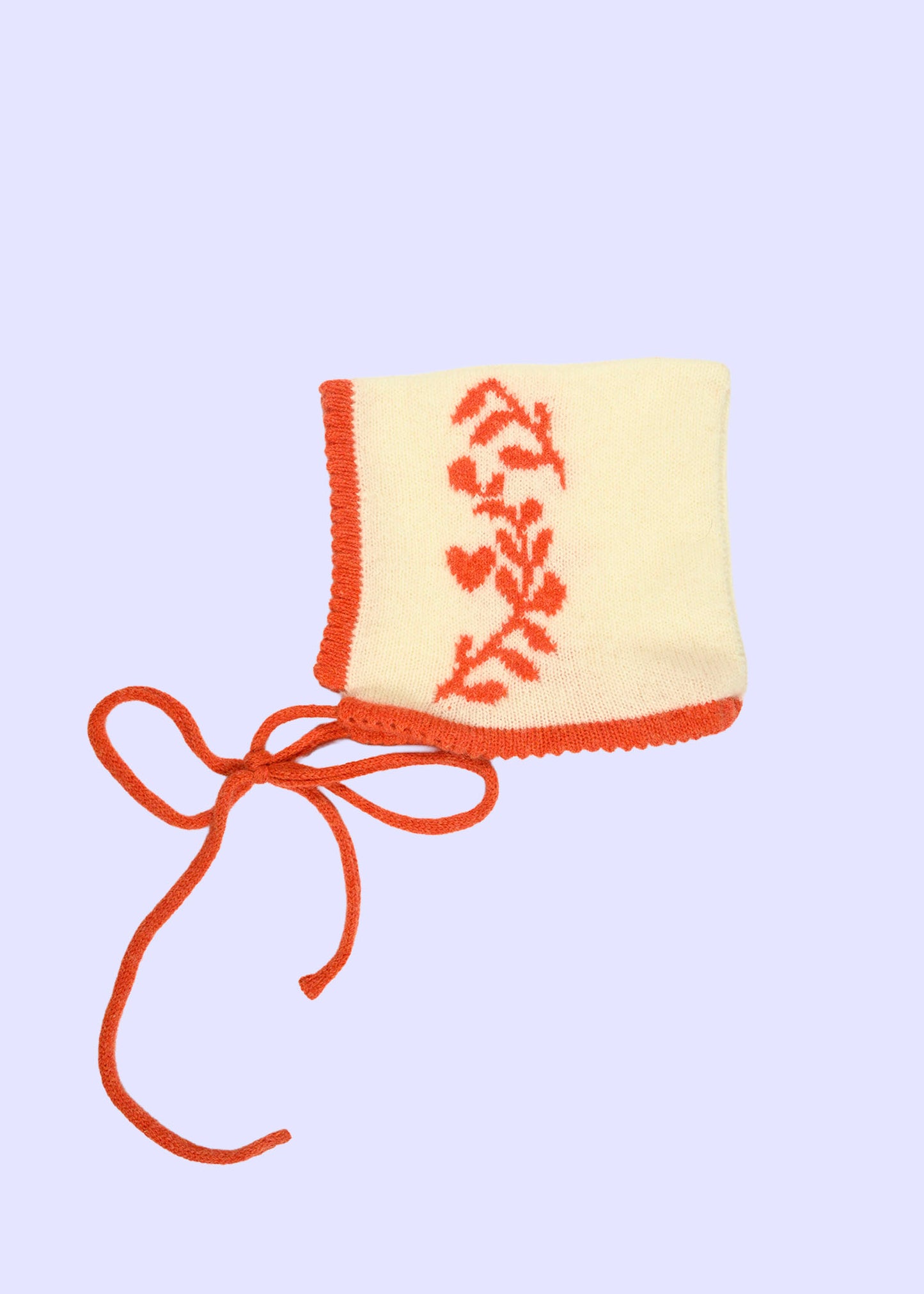 Cashmere Knitted Baby Bonnet - Laurel Leaf Baby Pixie Hood